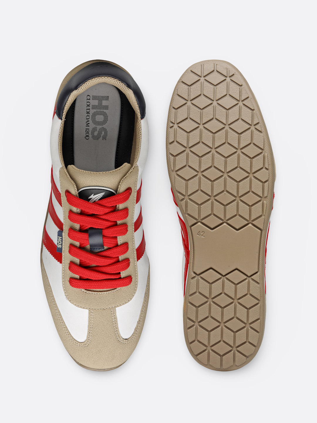 FELIX-Beige, White, Red, Navy