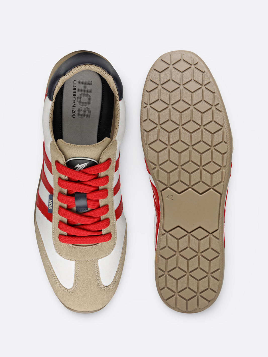 FELIX-Beige, White, Red, Navy